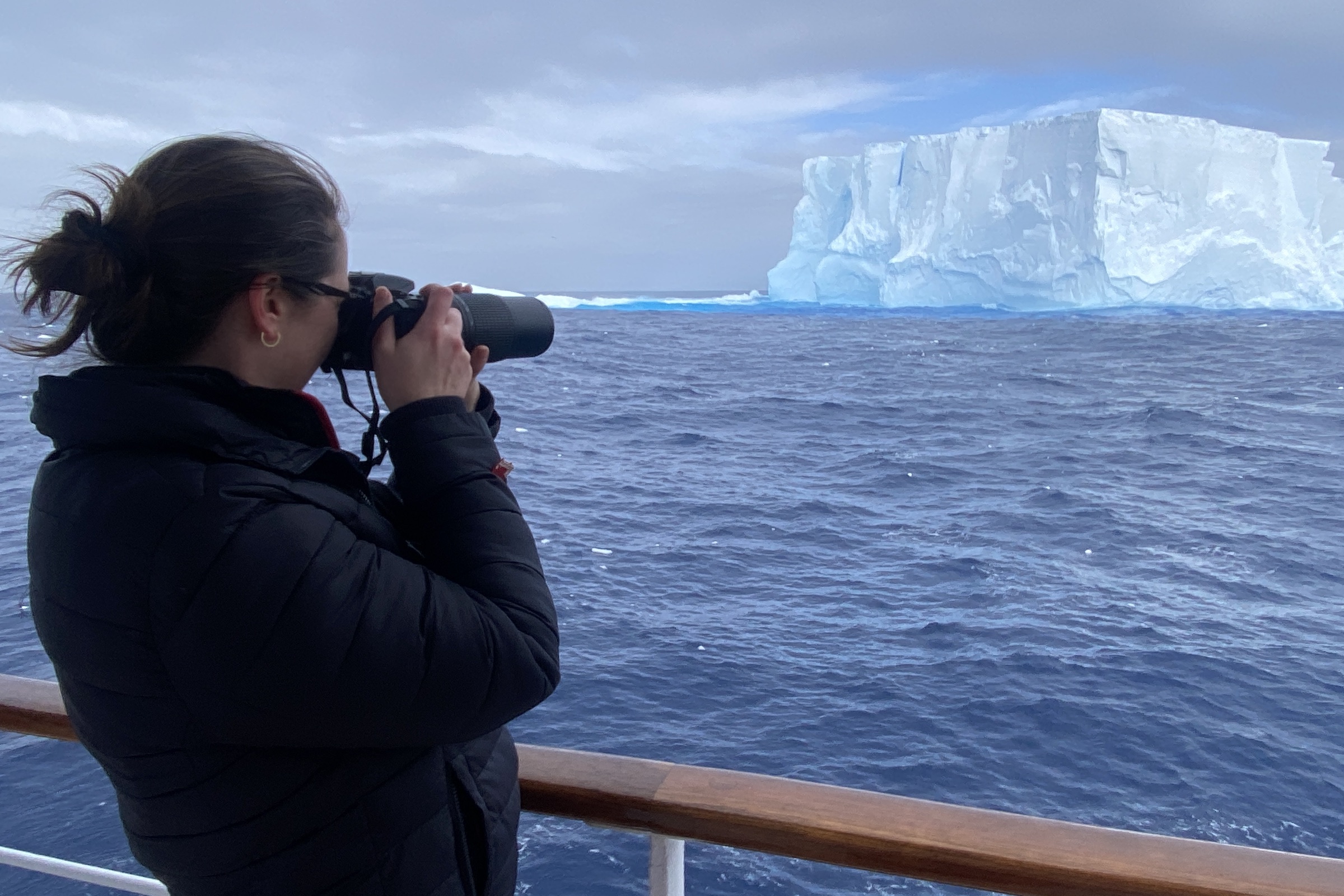 Photographing an iceberg on the Drake Passage