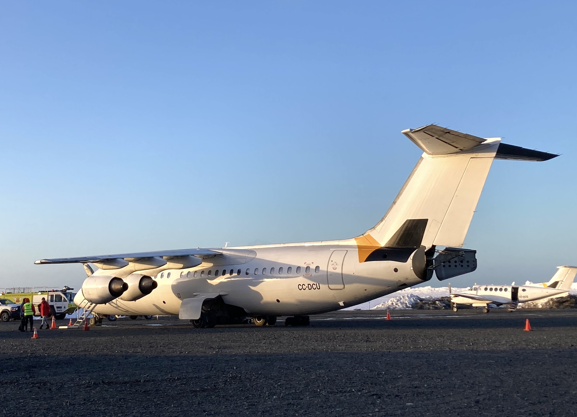A plane at King George Island, Antarctica 