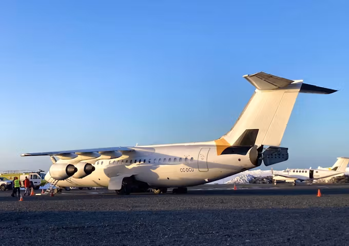 A plane at King George Island, Antarctica