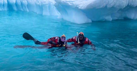 Snorkelling in Antarctica