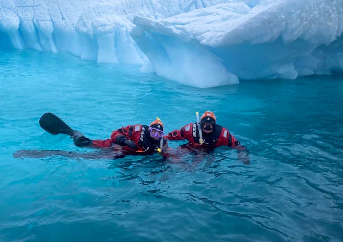Snorkelling in Antarctica
