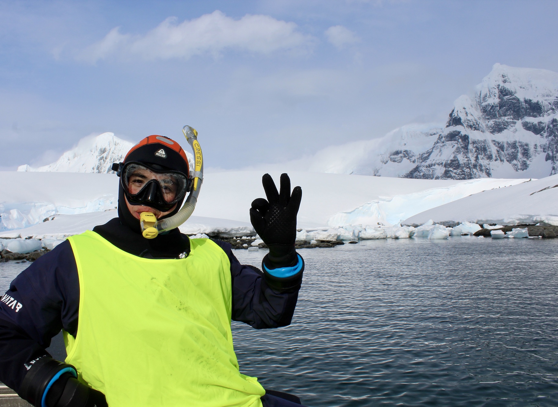 Snorkeller in Port Lockroy
