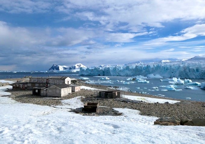 Stonington Island, an area below the Antarctic Circle