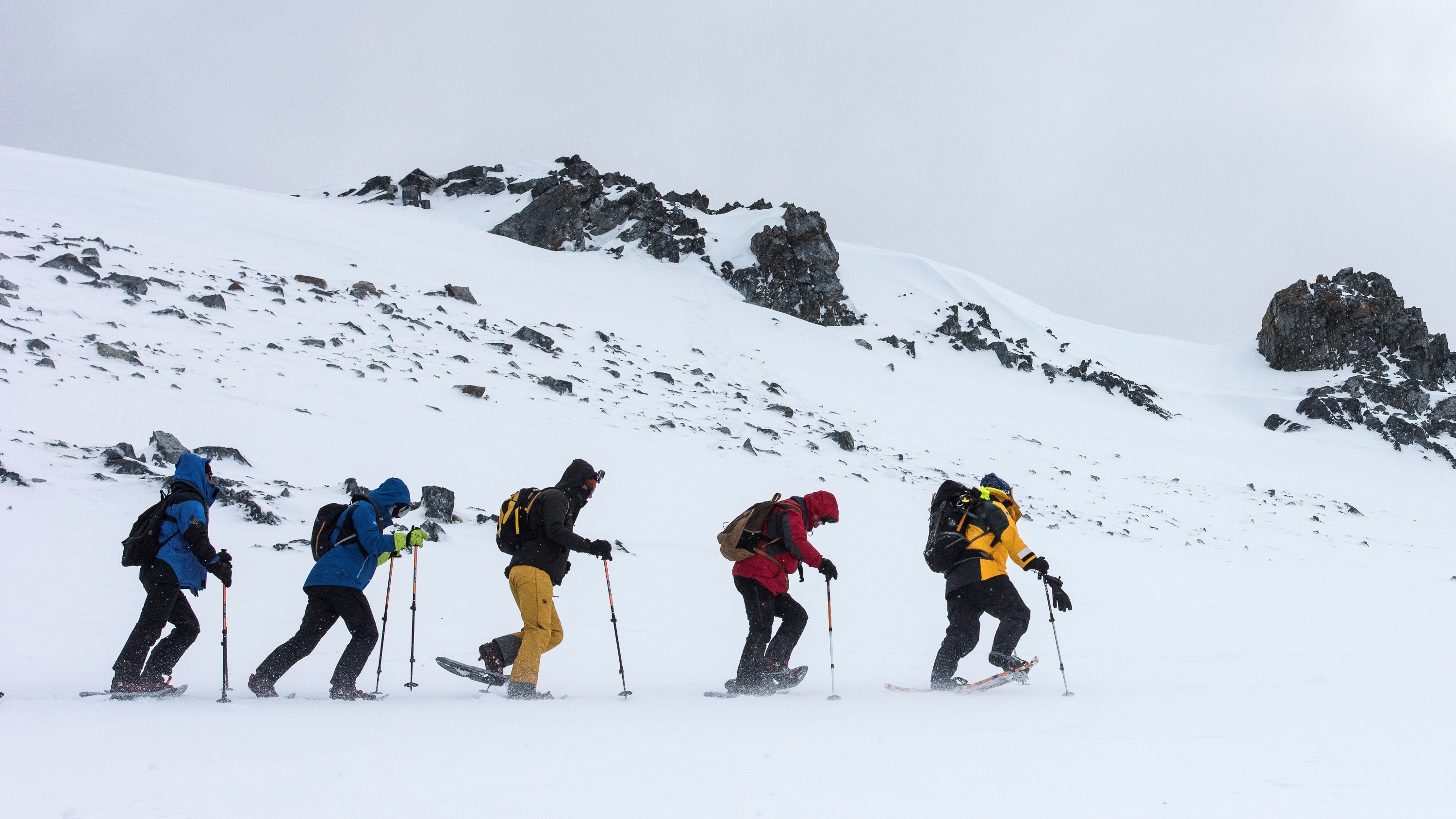 Snowshoeing in Antarctica
