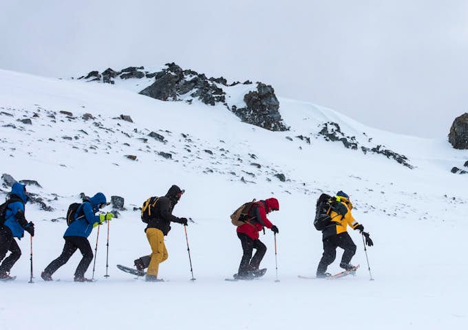 Snowshoeing in Antarctica