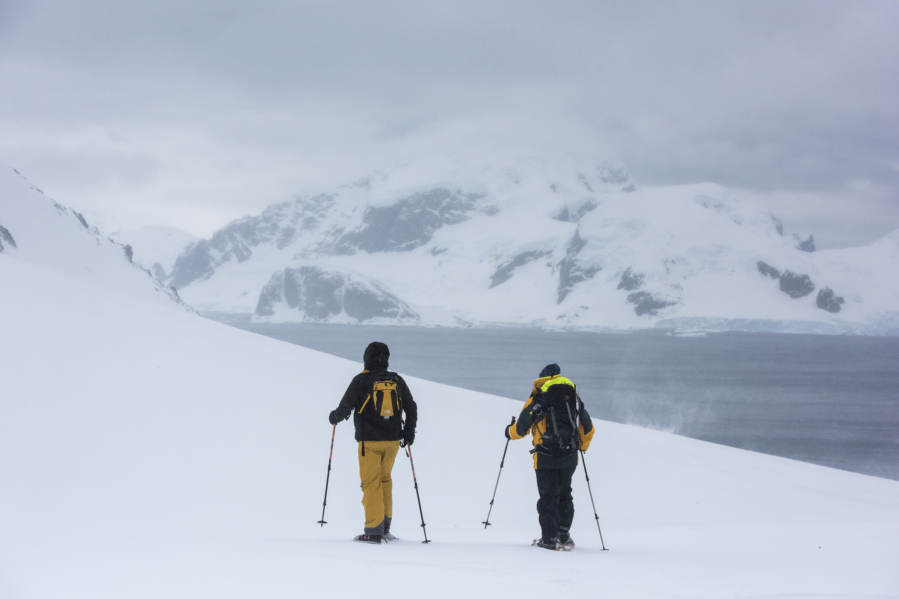 Snowshoeing in Antarctica