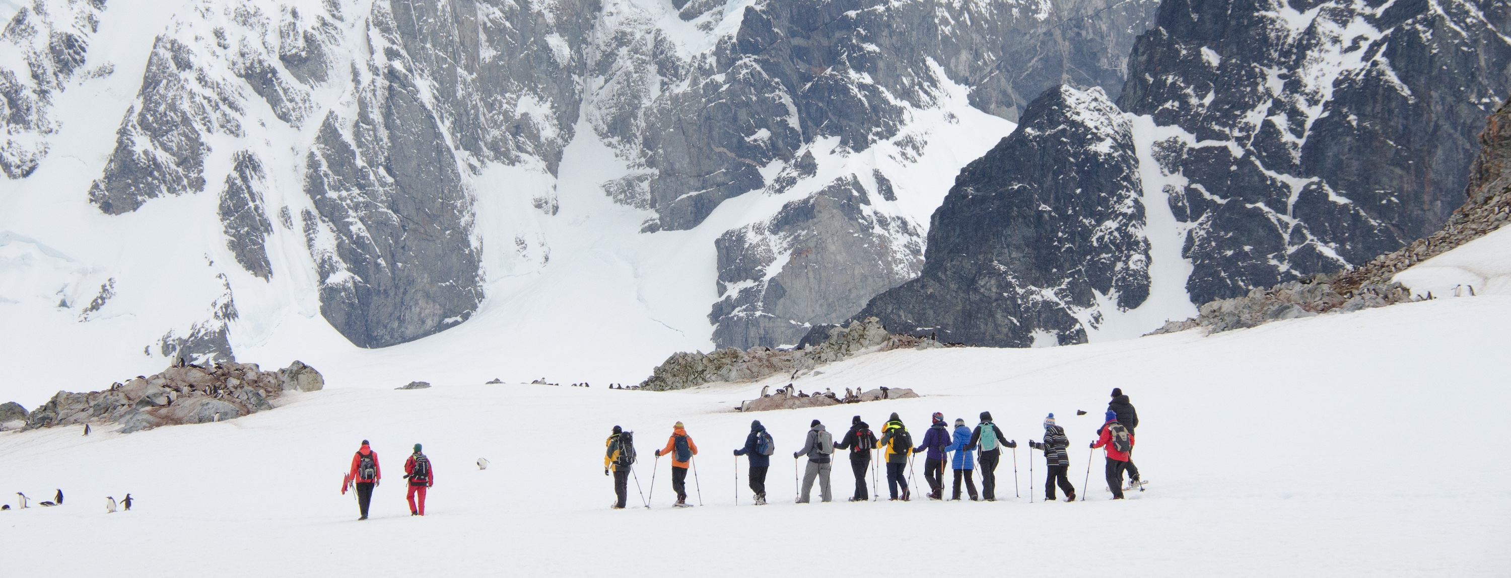 Snowshoeing in Antarctica