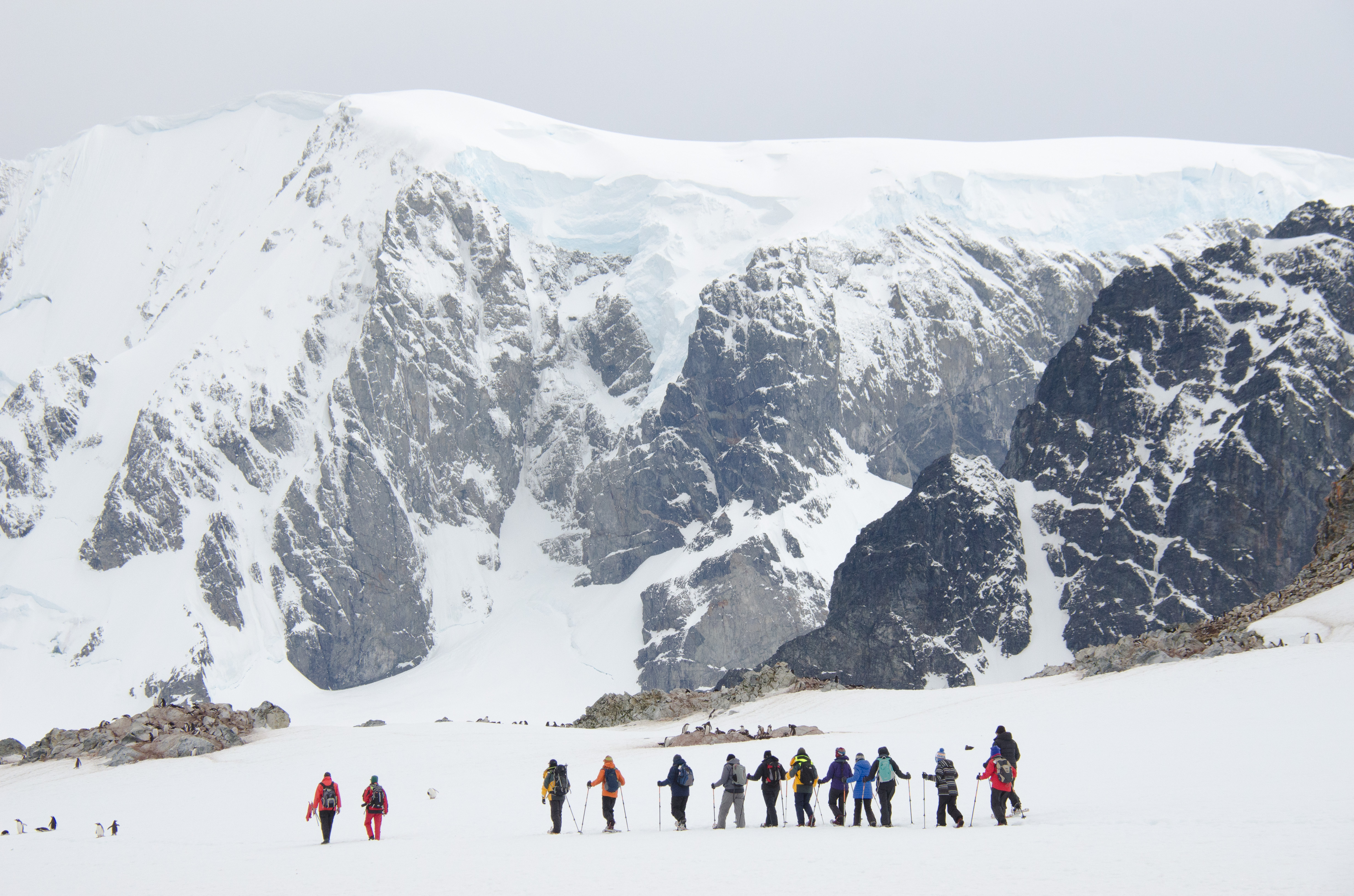 Snowshoeing in Antarctica