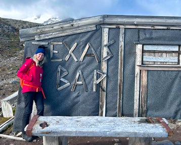 Mairead from Swoop enjoys the Arctic scenery on her recce