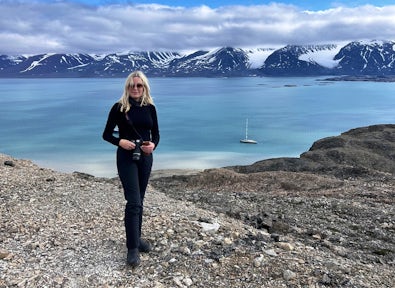 Mairead from Swoop enjoys the Arctic scenery on her recce