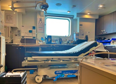 The medical facility on the World Explorer, an Antarctic ship