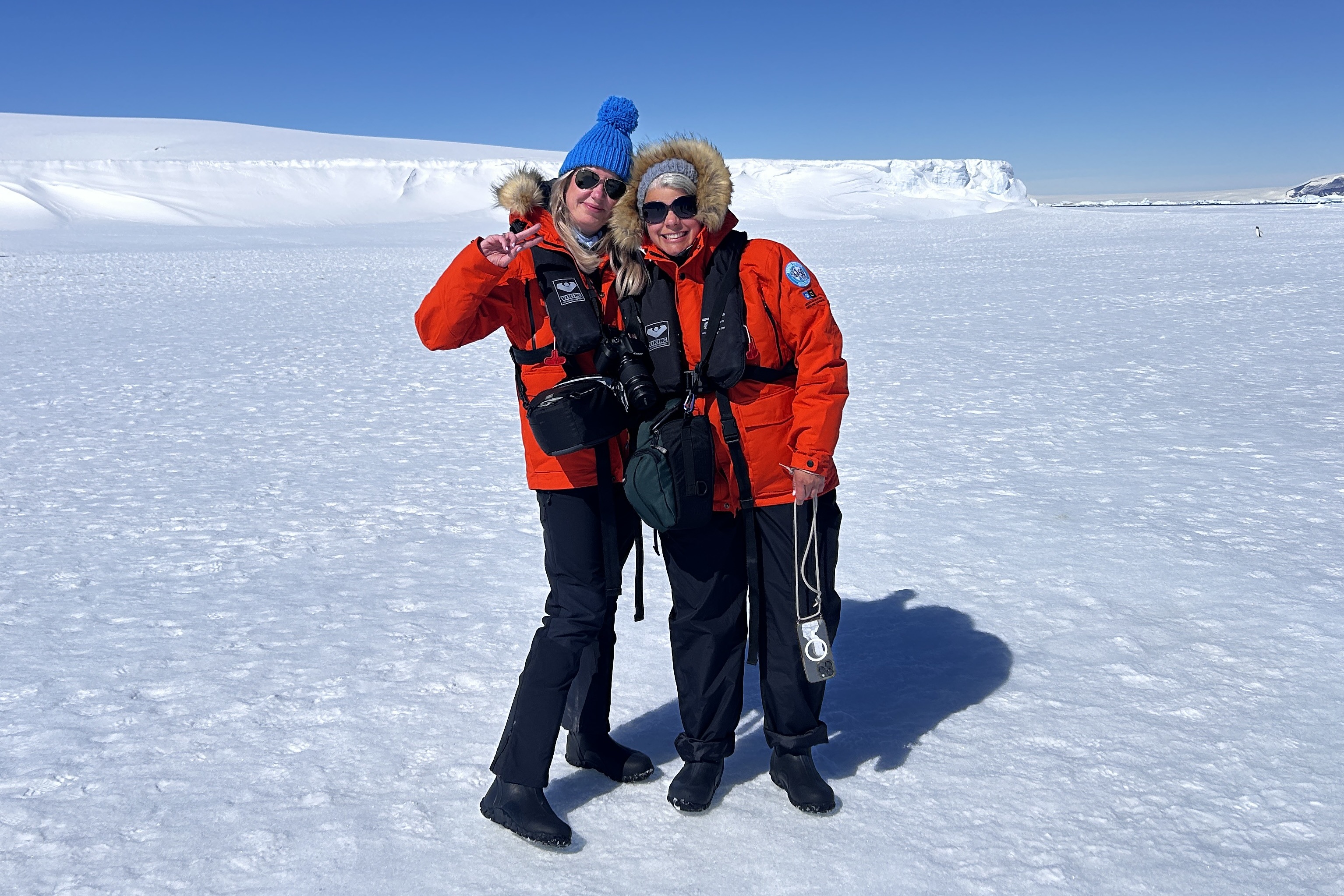 Mairead and Cassia in Antarctica