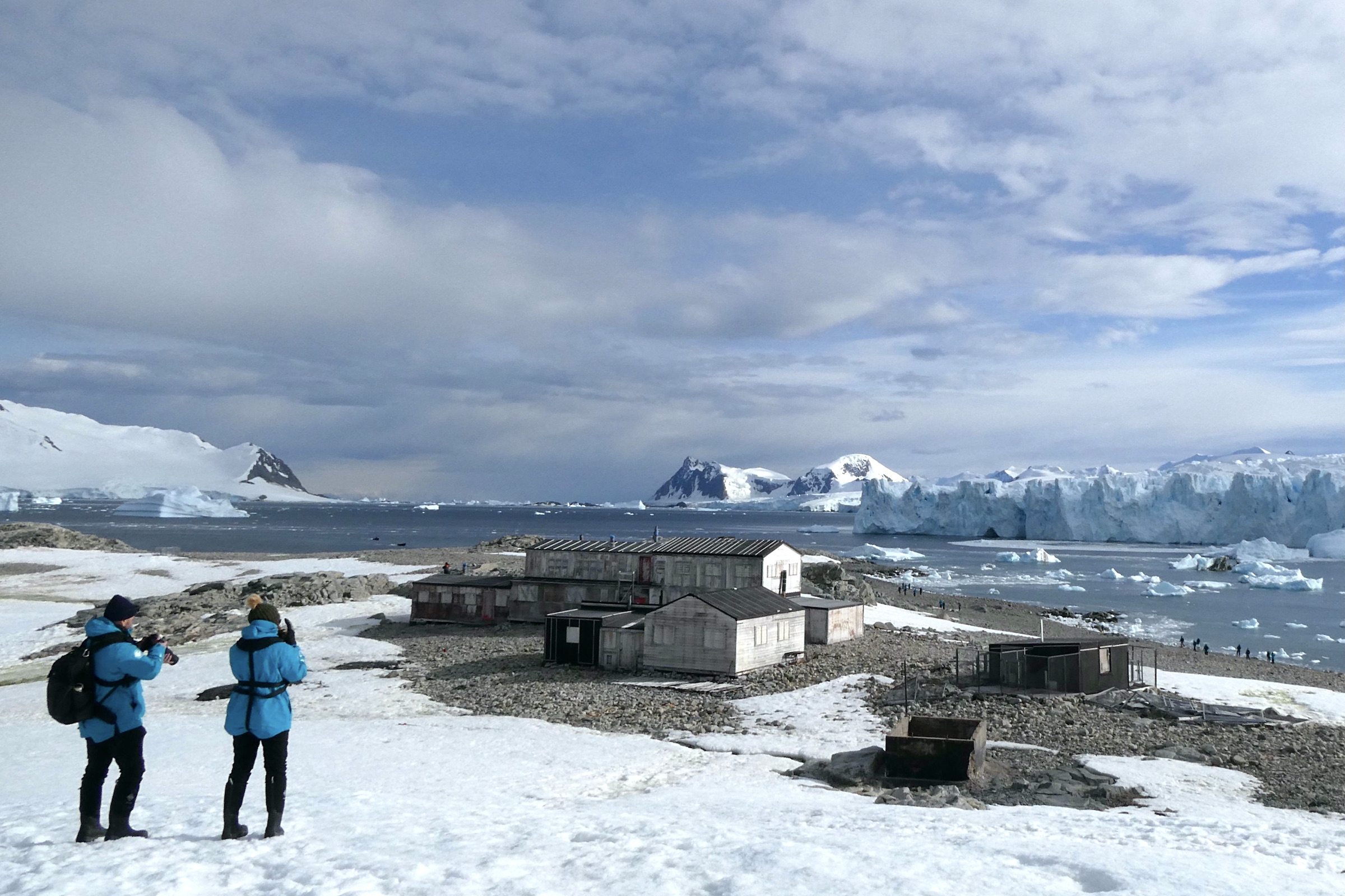 Stonington Island in Marguerite Bay, south of the Antarctic Circle