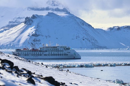 Greg Mortimer cruise ship in the Weddell Sea