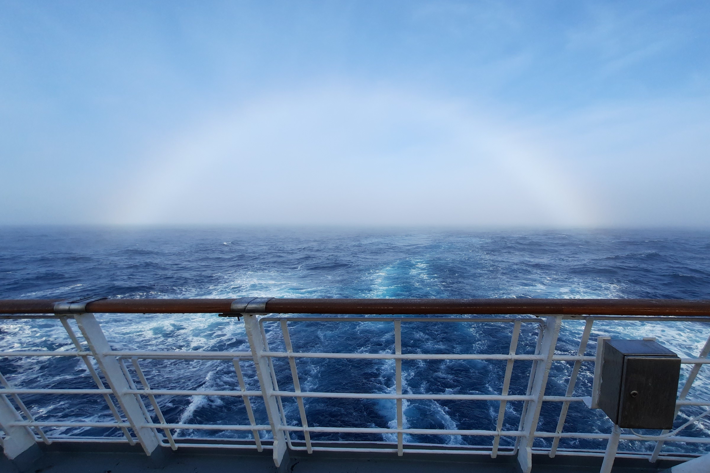 View from ship stern of the Drake Passage