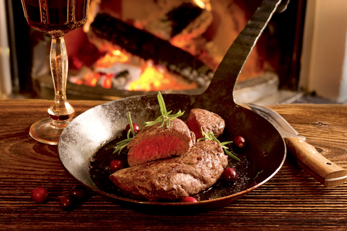 Red wine and steak in Mendoza