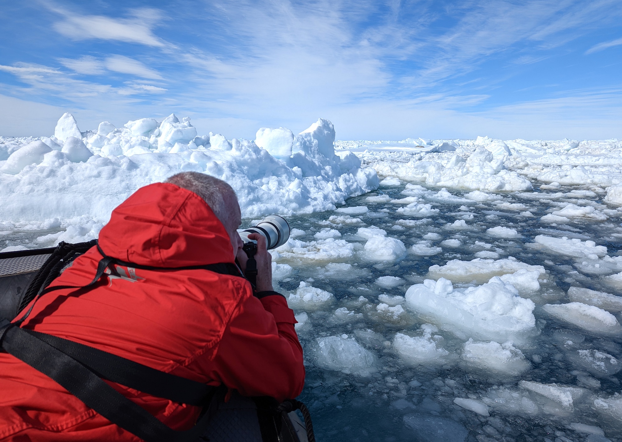 Close up shots of the ice from the NG Resolution ship 