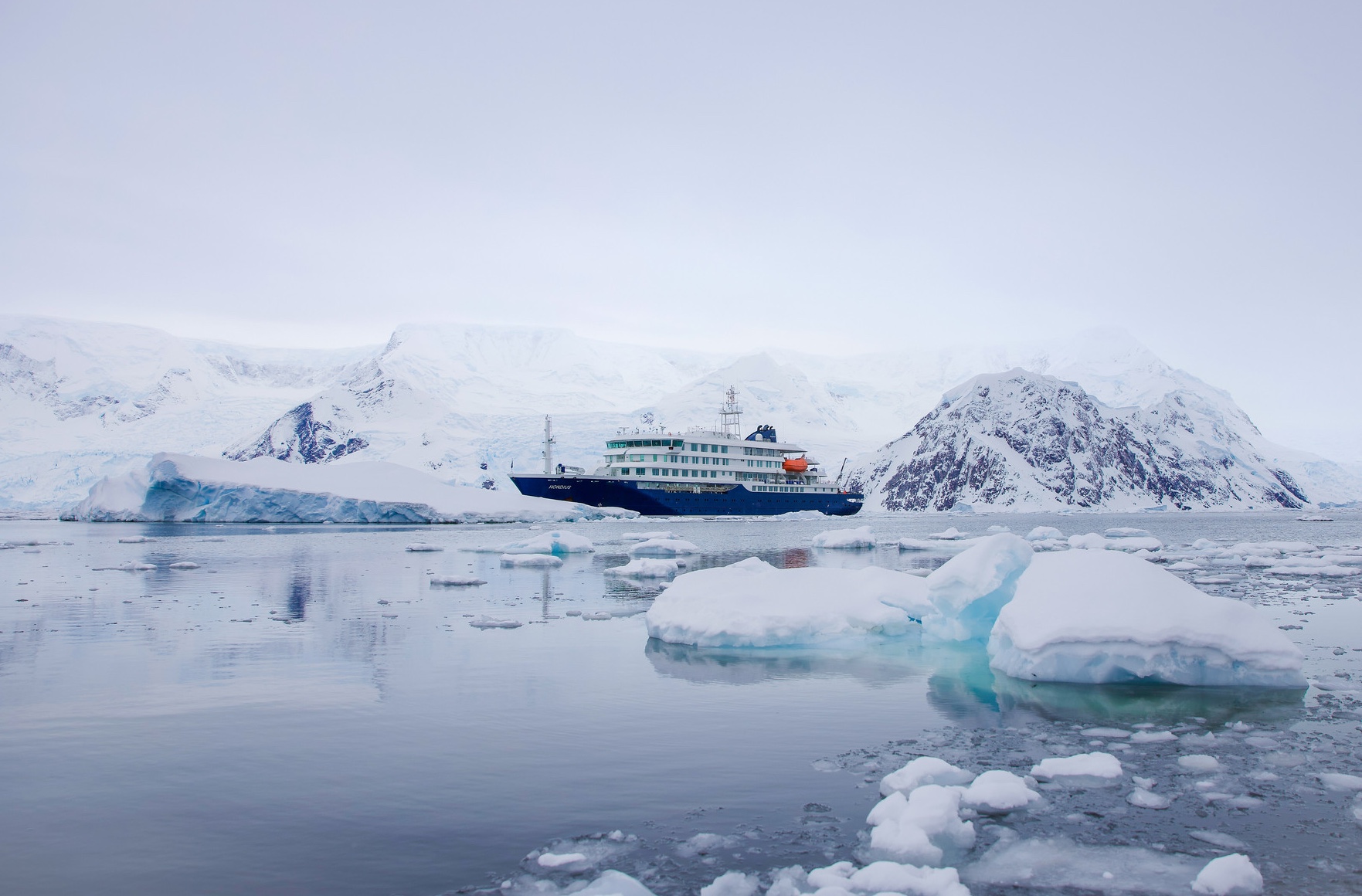 The Hondius ship in Antarctica during November