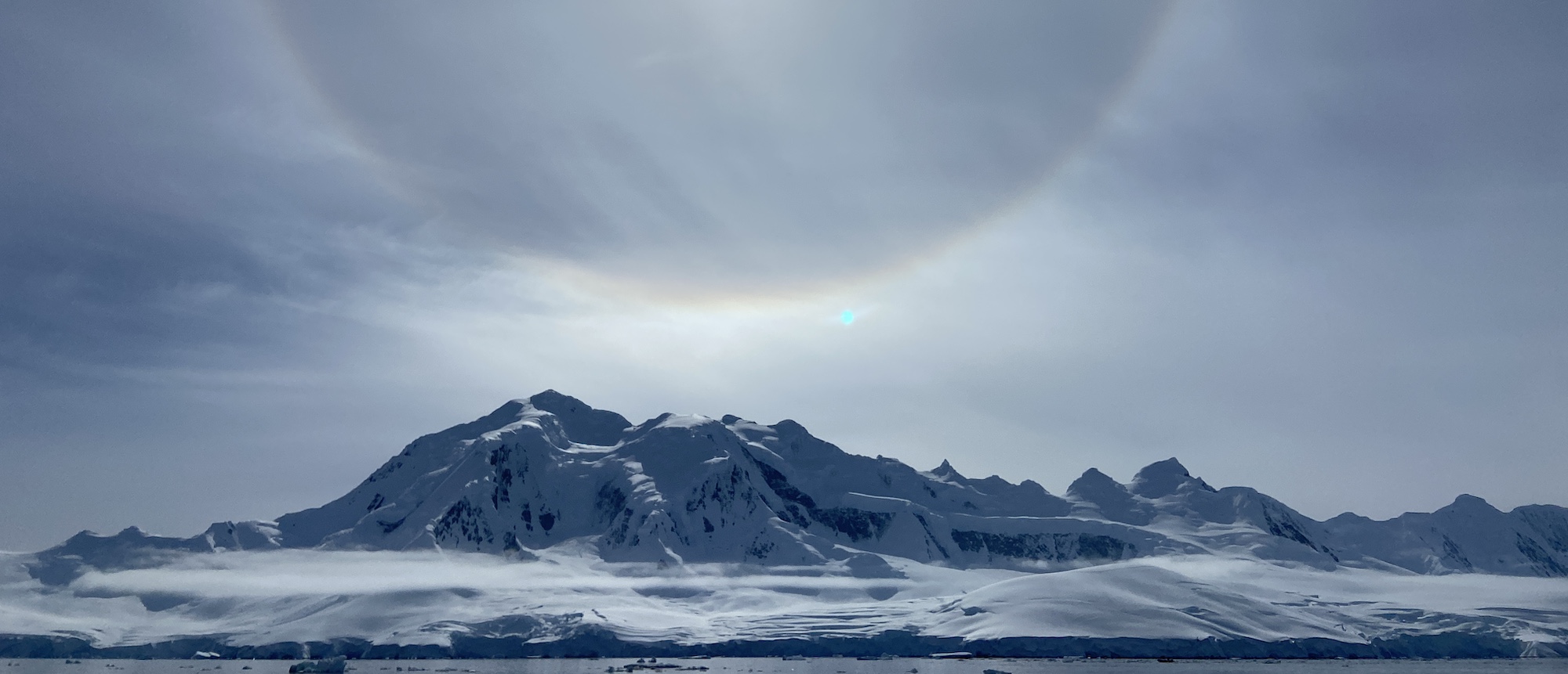 A sun halo over Damoy Point