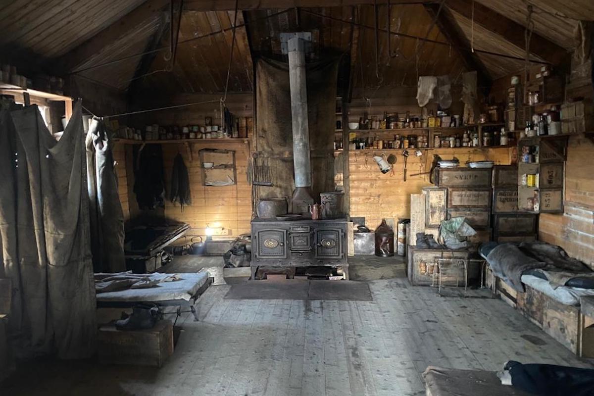 Inside Shackleton's hut at Cape Royds on Ross Island