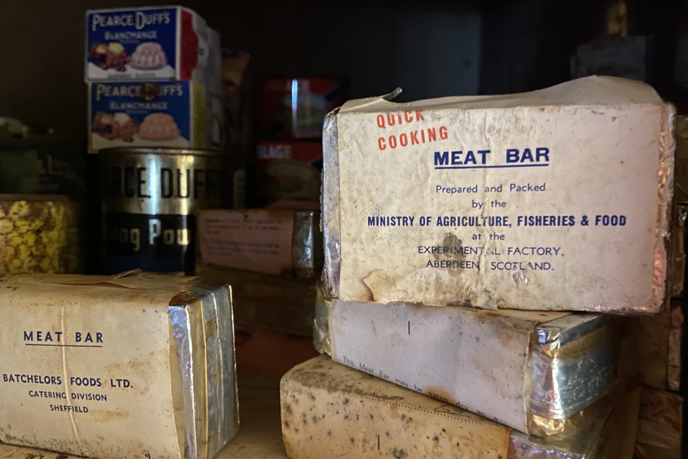Old foot items on display in the museum at Port Lockroy