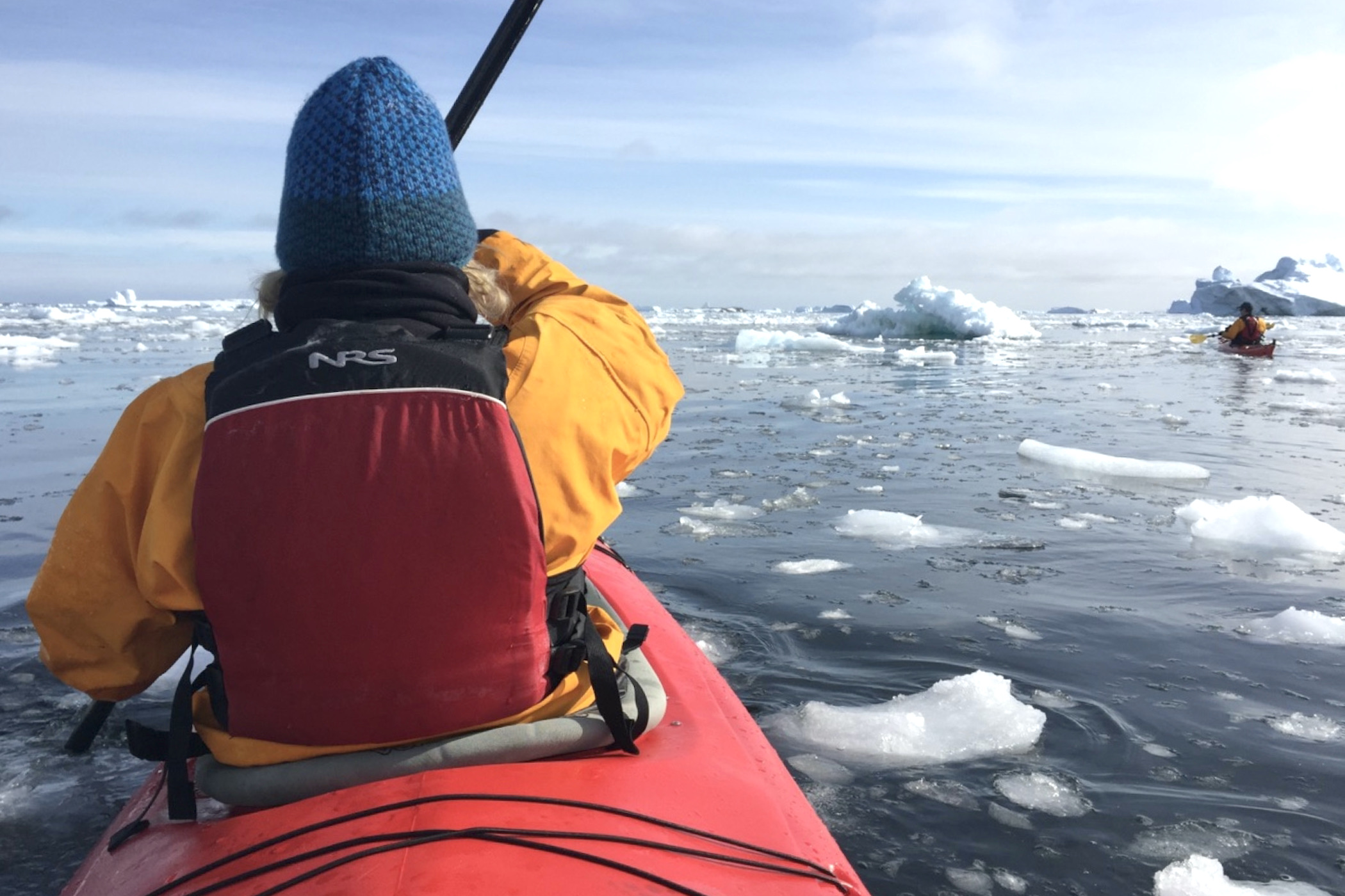 Kayaking in Pleneau Bay in Antarctica