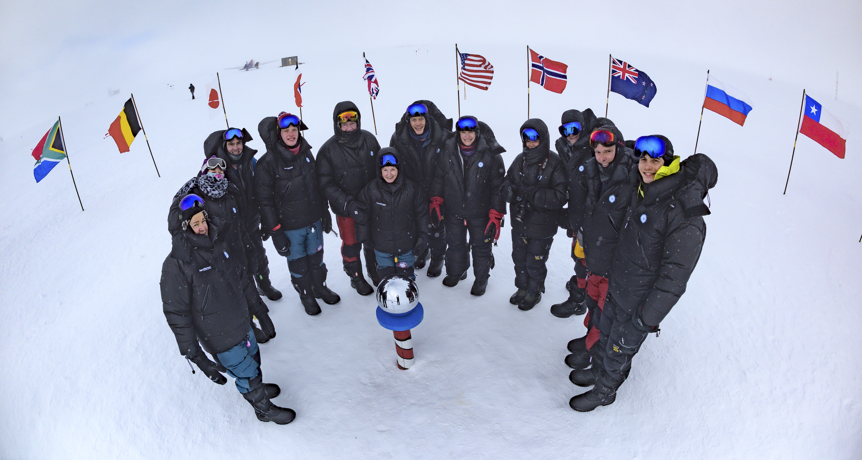 Tourists at the South Pole