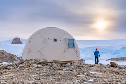 Domes at Whichaway Camp in Antarctica