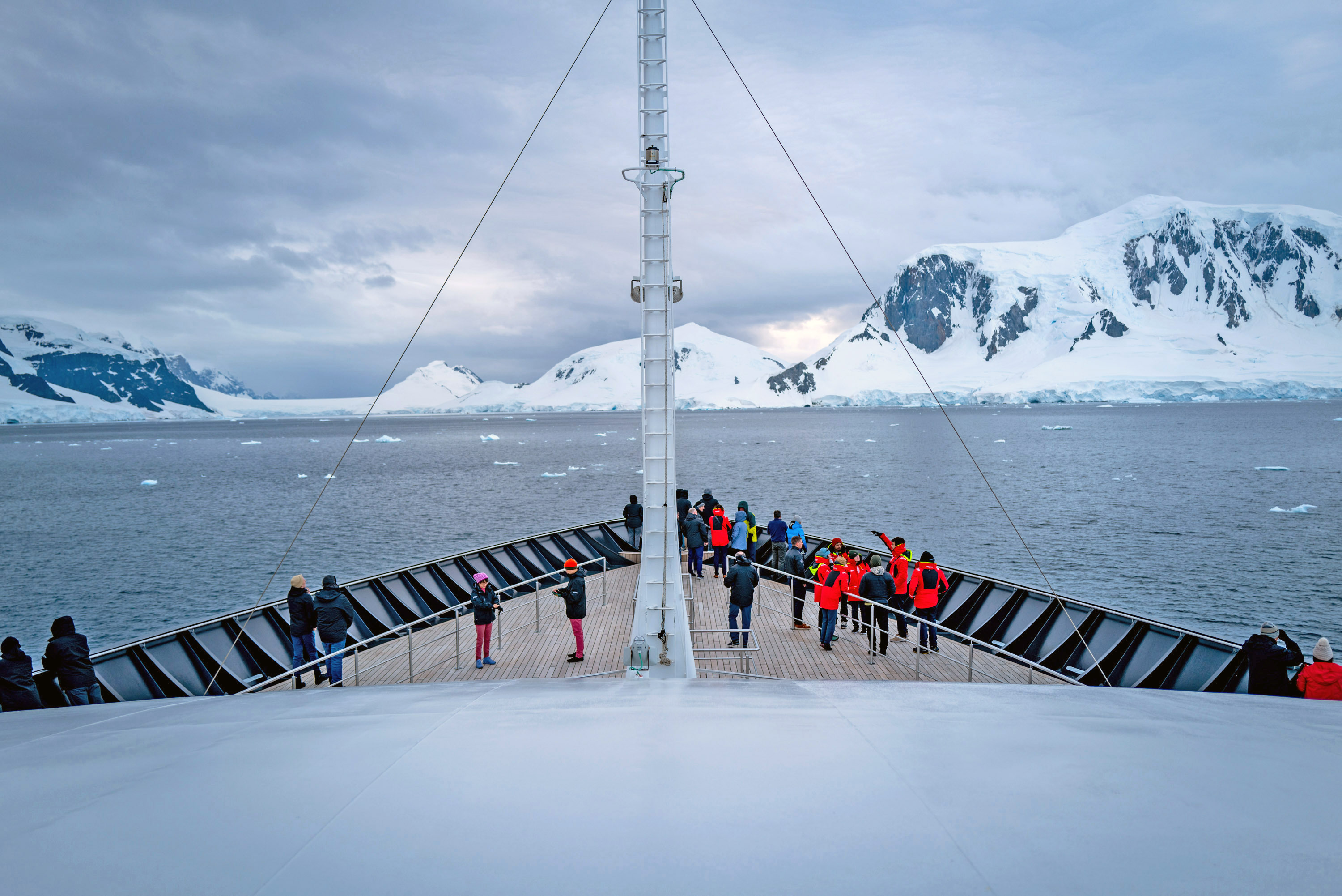 Observation Deck onboard the Scenic Eclipse overlooking Neumayer Channel
