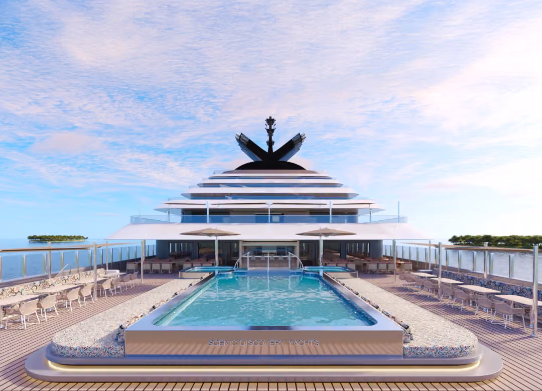 Scenic Ikon - Rendering of the Yacht Club Pool & Terrace on Deck 5