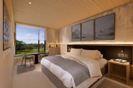 A rendered image of a room at The Cormorant at 55 South